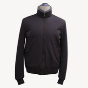 Dark Grey Castarino Lined Jacket with Cashmere Sleeves (EU 50)