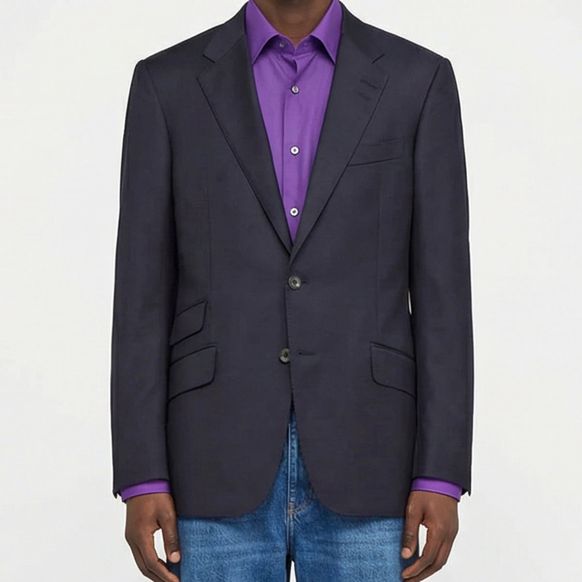 Midnight Blue Blazer made of Merino Wool/Cashmere (EU 50)
