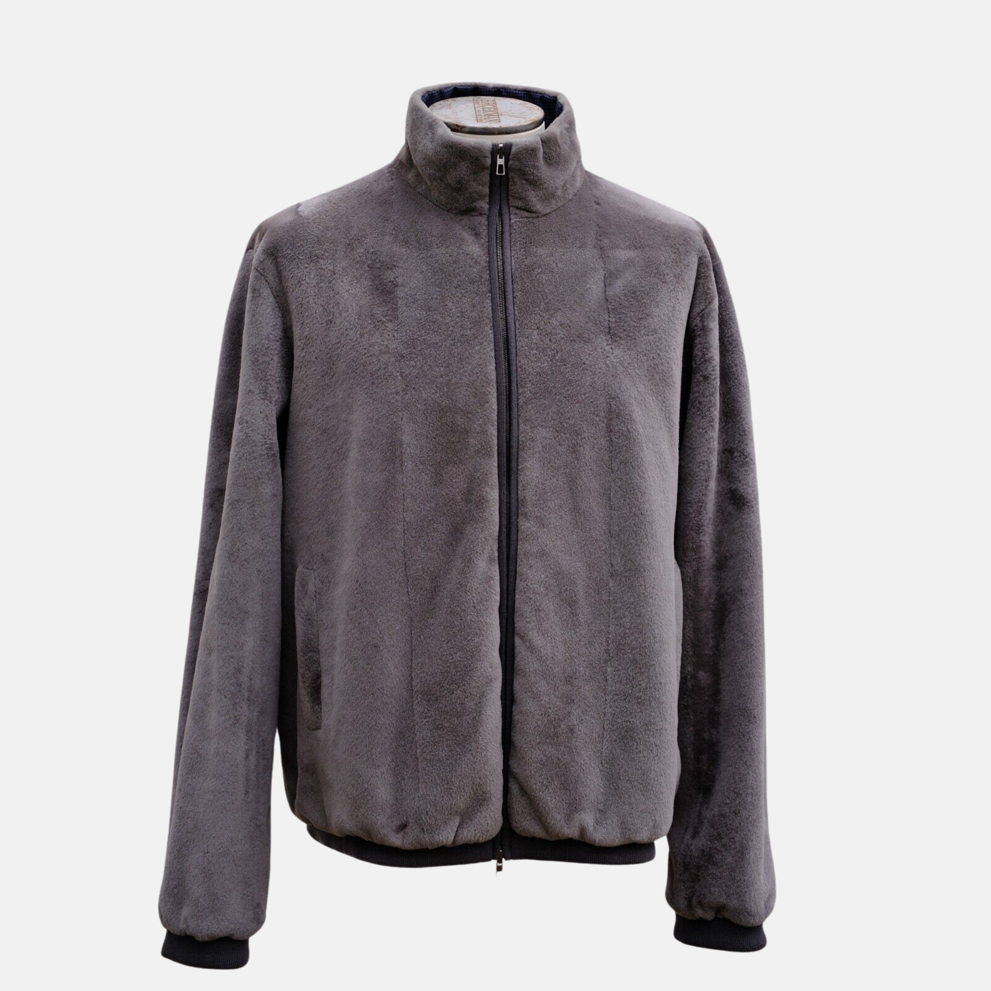 Navy Blue Blouson with Mink Lining (EU 54)