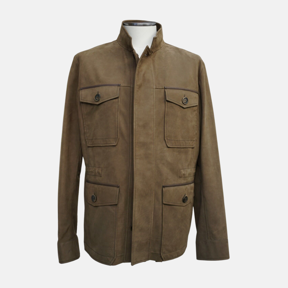 Olive Jacket made of Leather (EU 54)