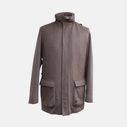 Beige Coat with Mink Lining made of Baby Cashmere (M)