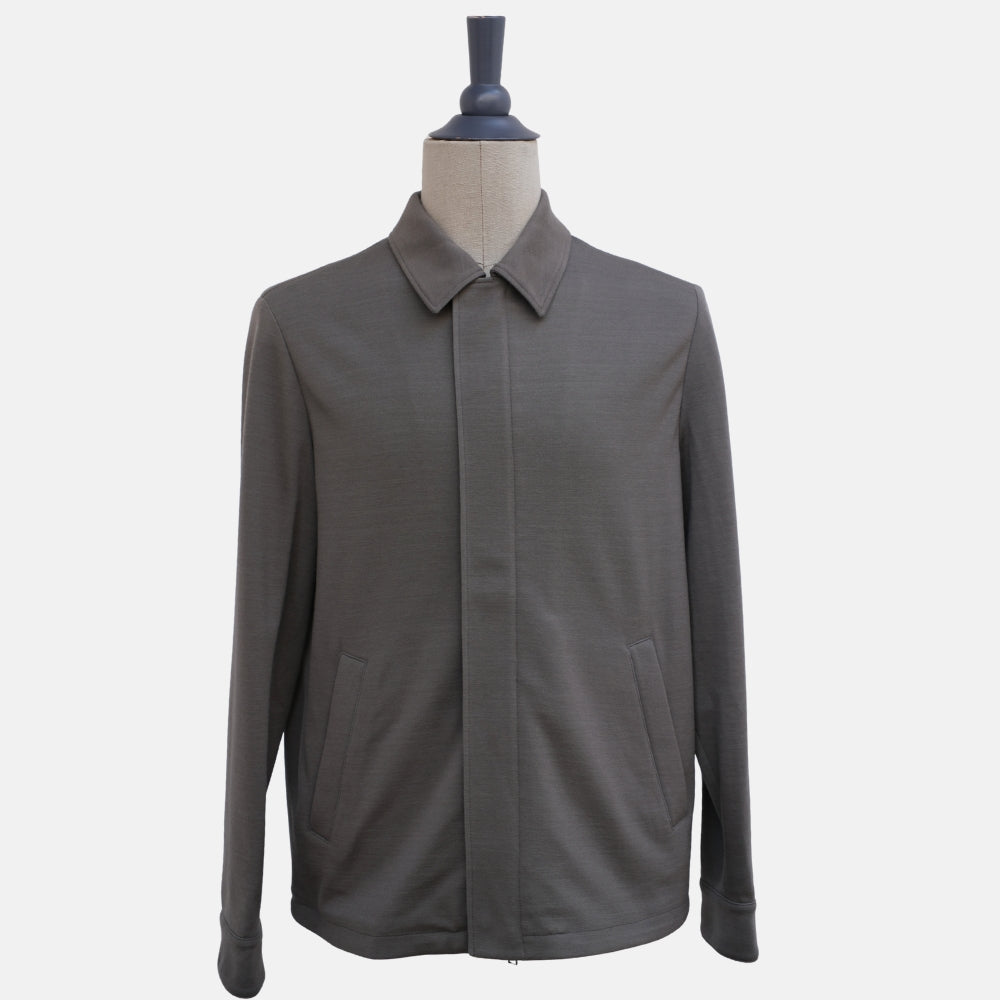 Gray Shirt Jacket made of Virgin Wool (M)
