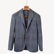 Dark Blue/Green Patterned Blazer made of Wool/Polyester (EU 44)