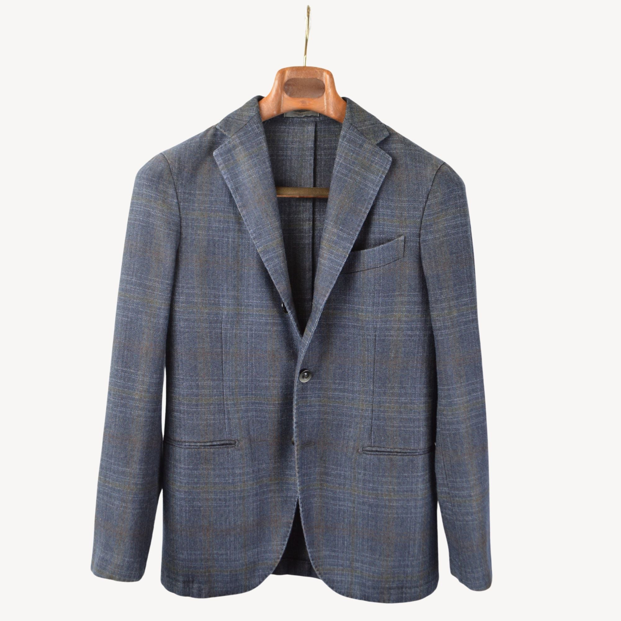 Dark Blue/Green Patterned Blazer made of Wool/Polyester (EU 44)