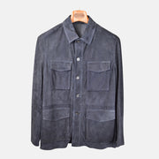 Navy Blue Suede Field Jacket (EU 50)