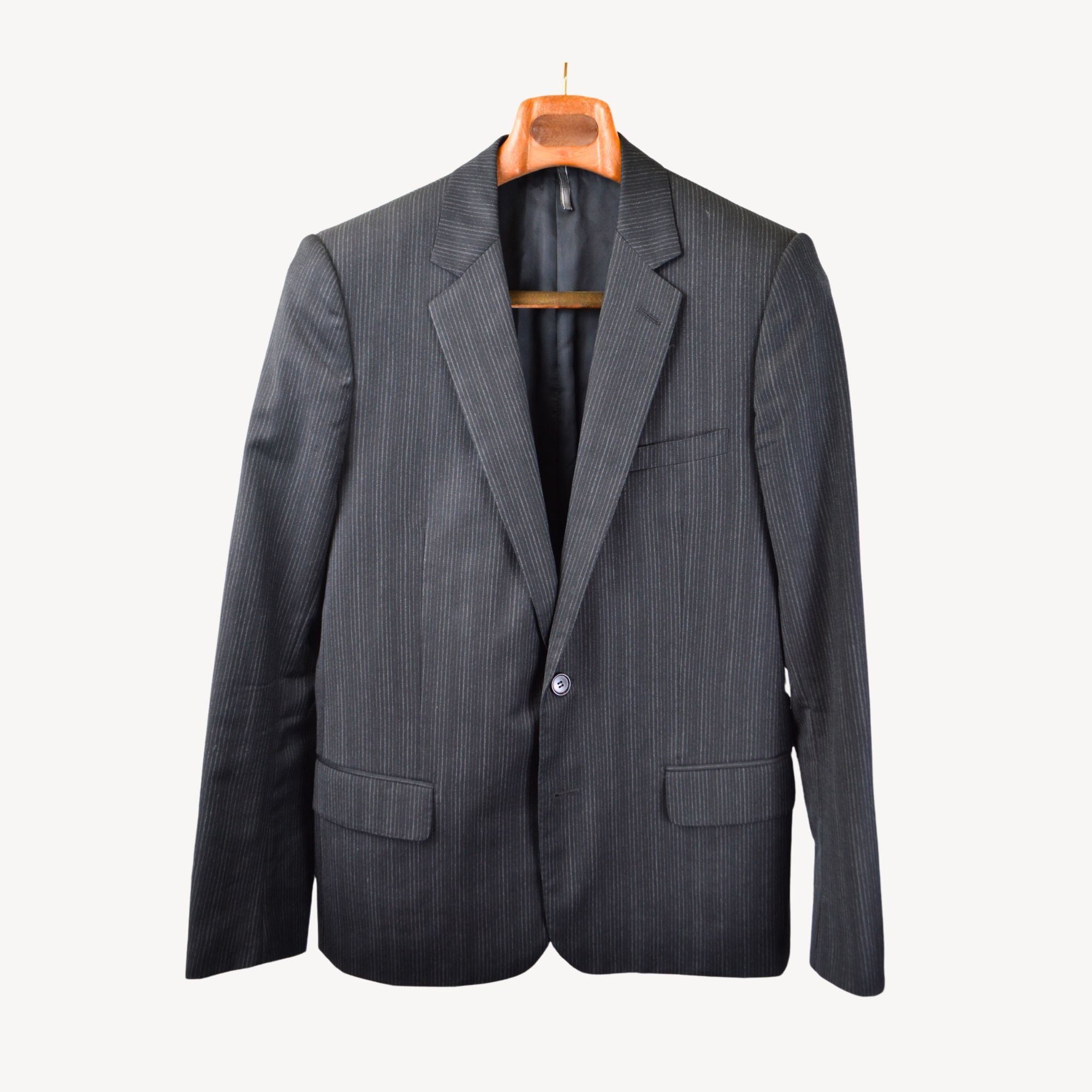 Charcoal Pinstripe Suit made of Wool (EU 50)
