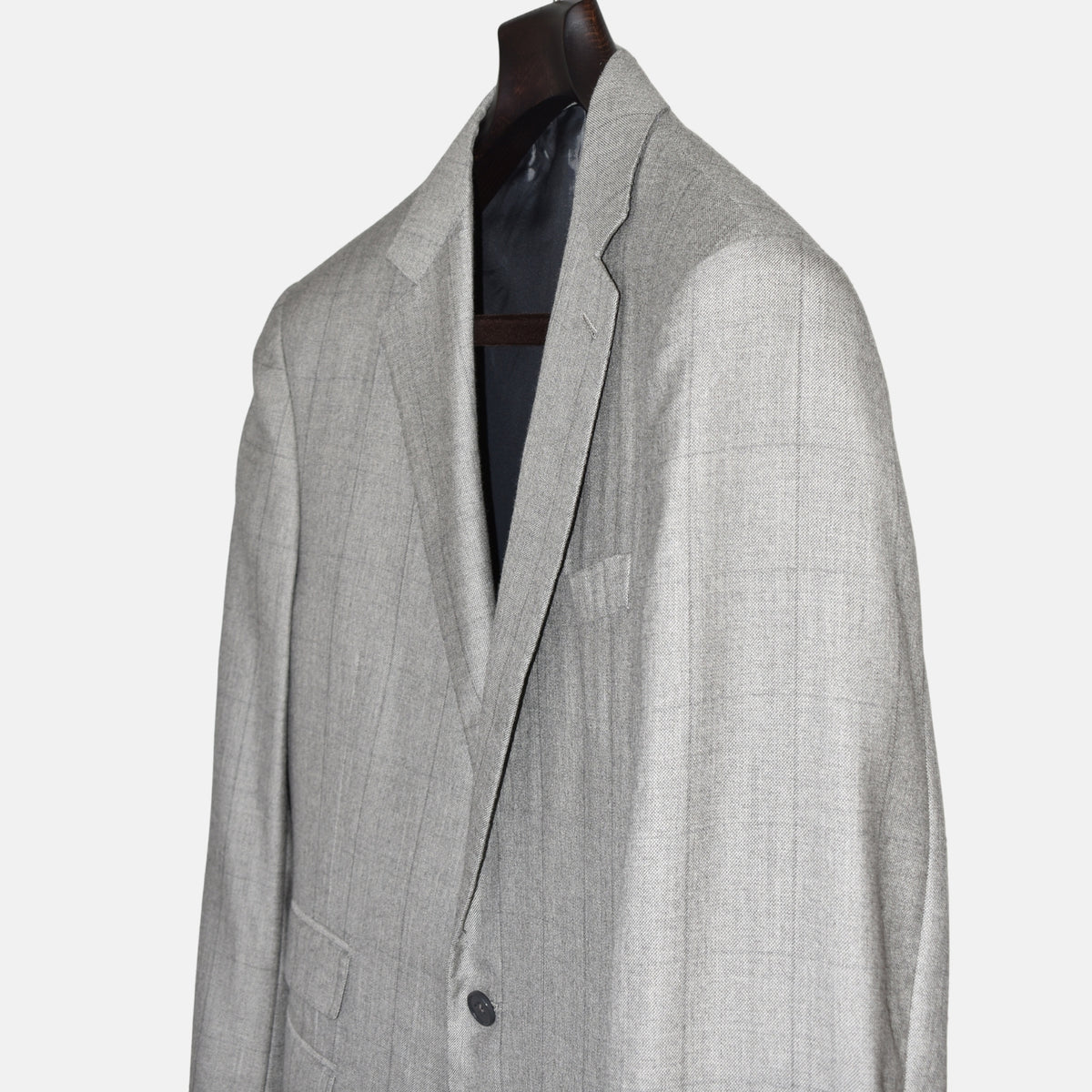 Grey Light Checked Cashmere Blazer (EU 50)
