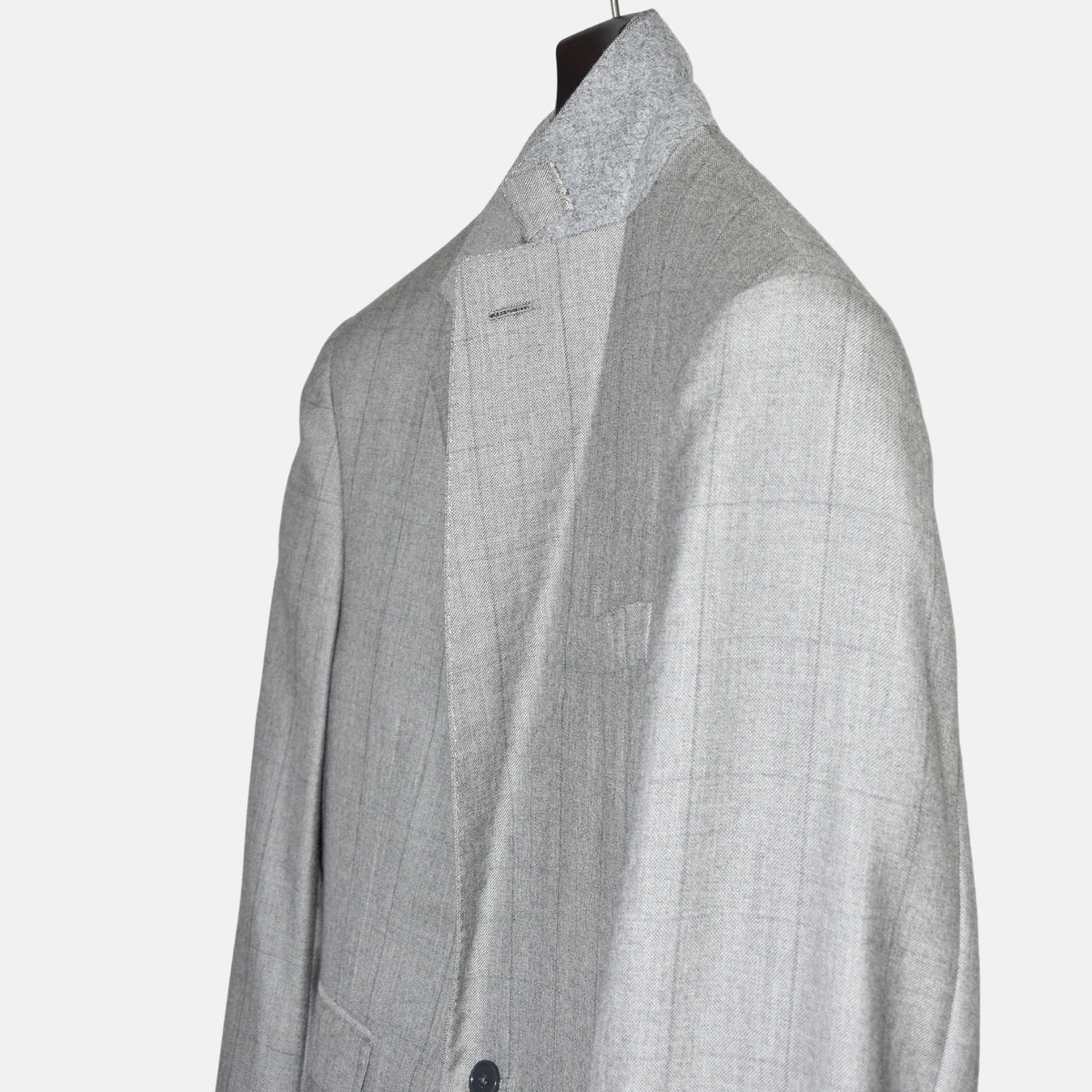 Grey Light Checked Cashmere Blazer (EU 50)