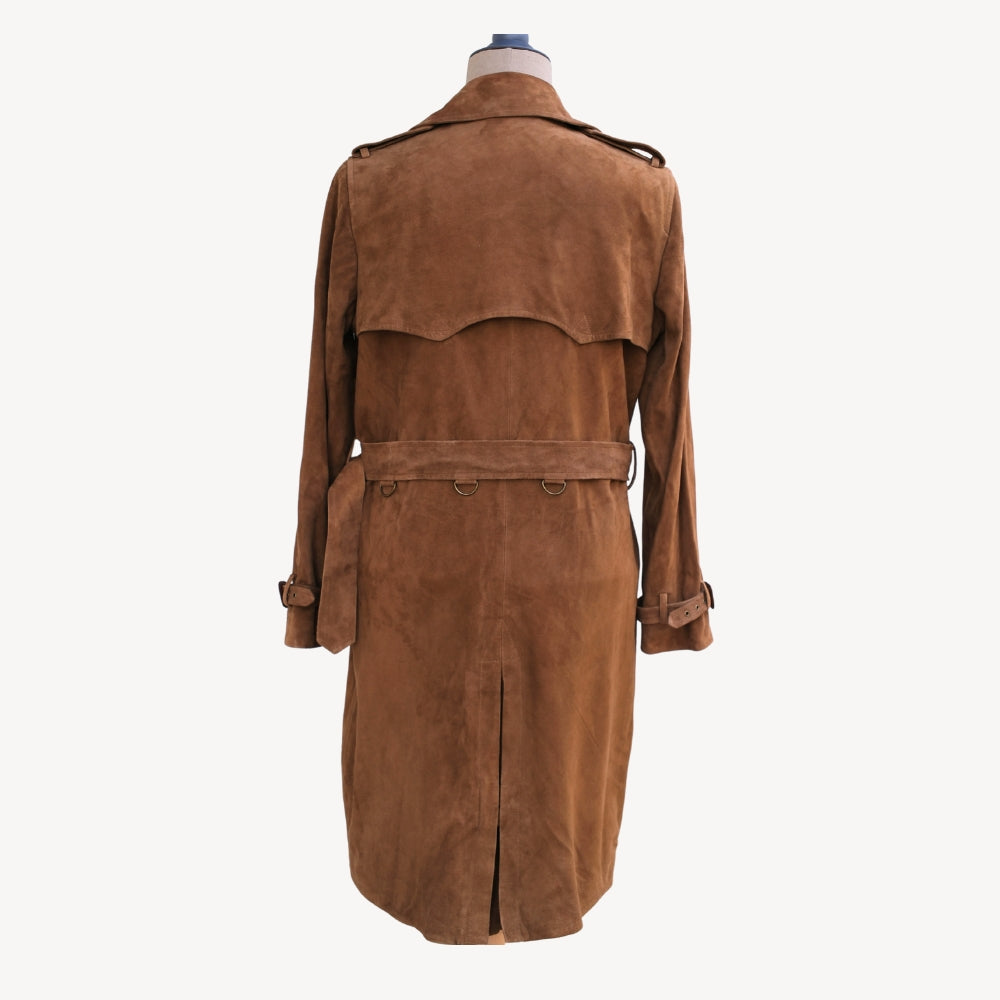 Brown Suede Trenchcoat (L)