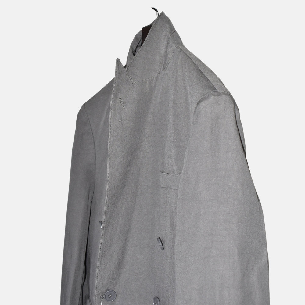 Grey Double Breasted Linen Blazer (EU 52)