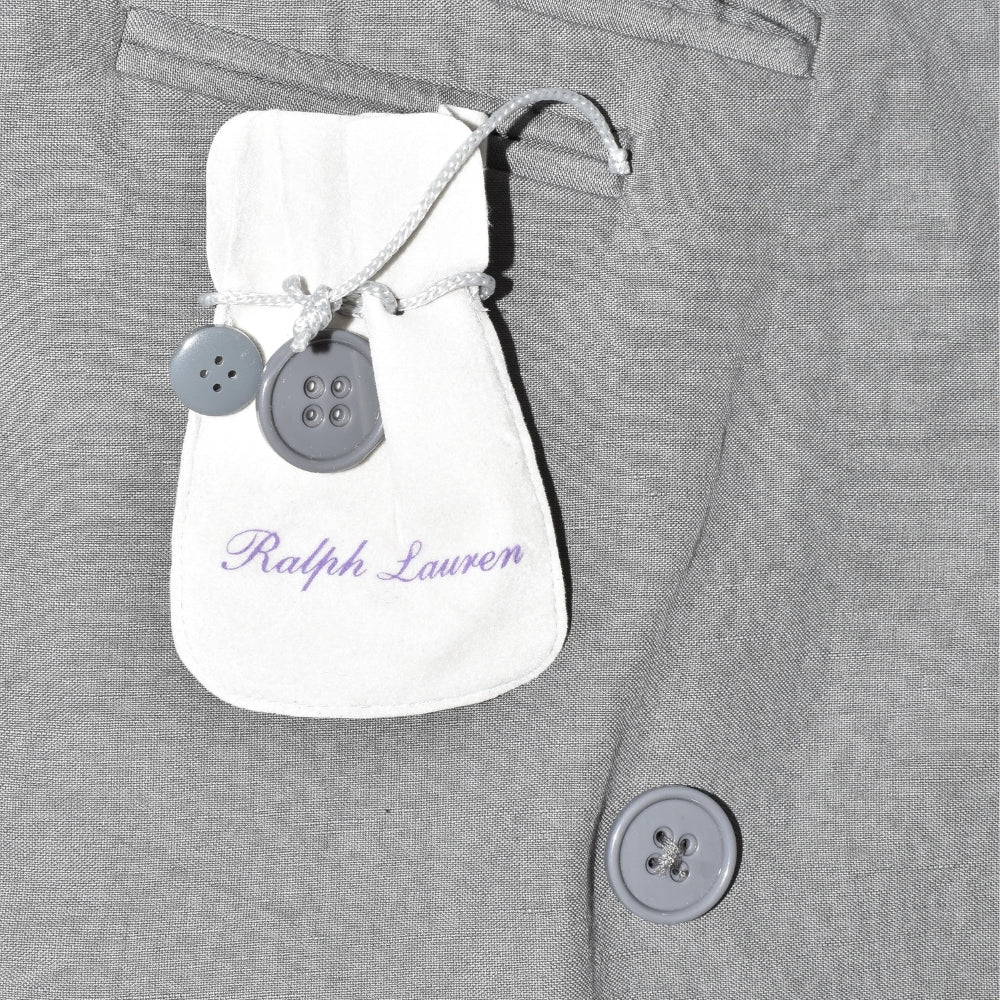 Grey Double Breasted Linen Blazer (EU 52)