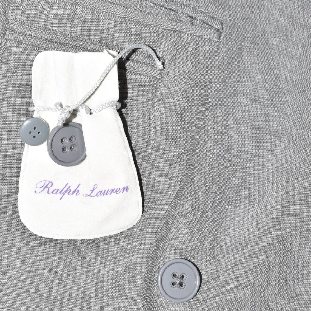 Grey Double Breasted Linen Blazer (EU 52)