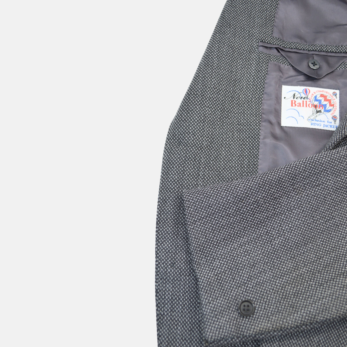 Charcoal Patterned Wool Blazer