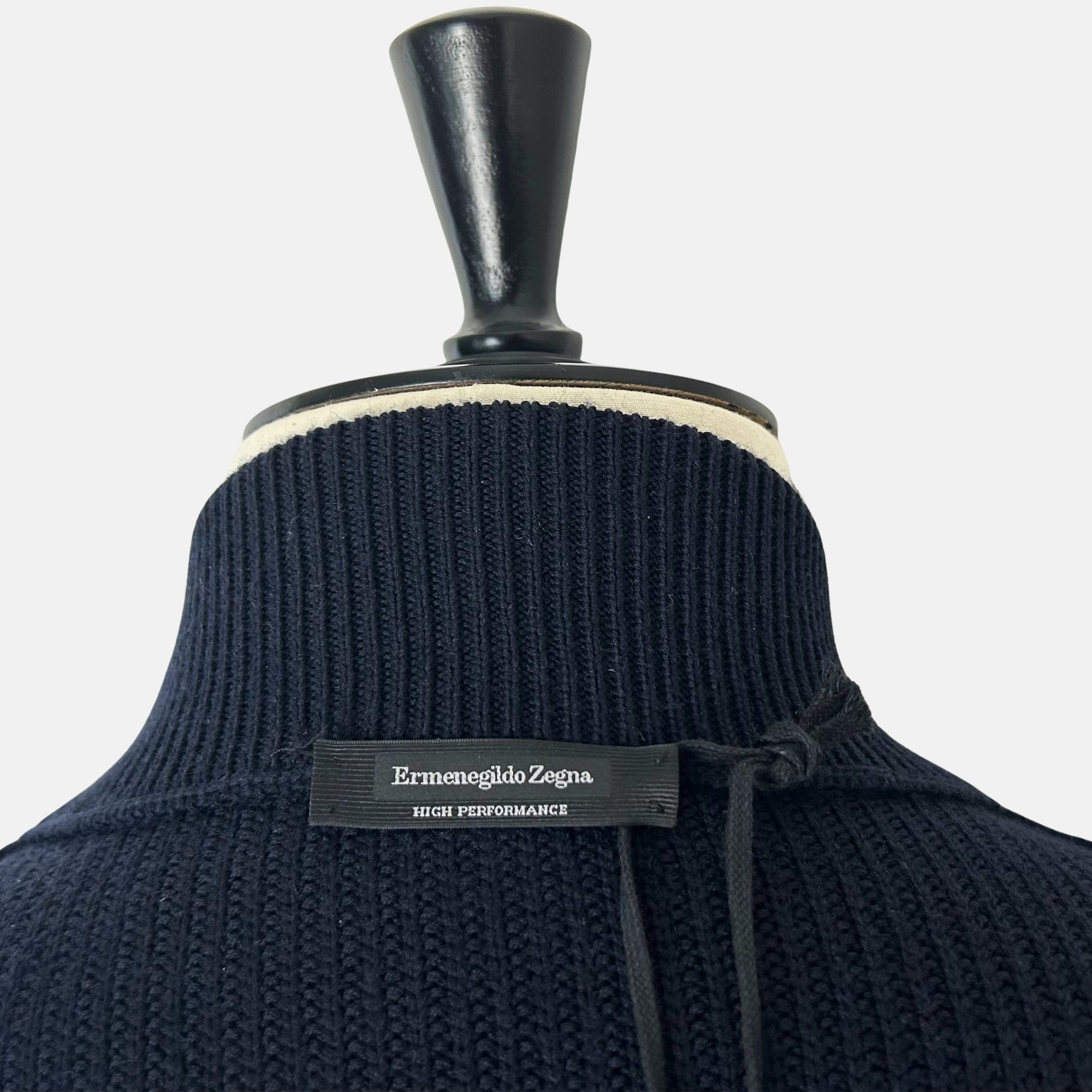 Navy Jacket made of Wool with Leather Details (EU 56)