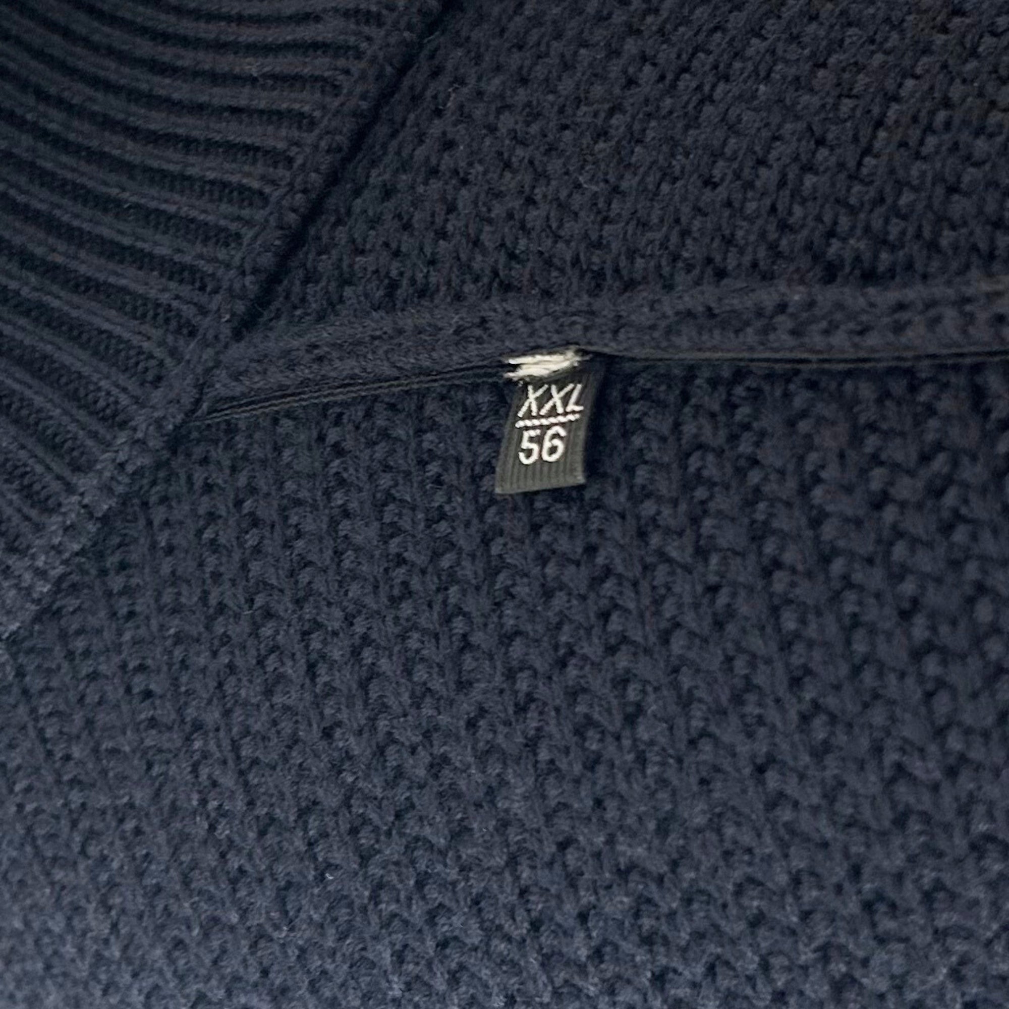 Navy Jacket made of Wool with Leather Details (EU 56)
