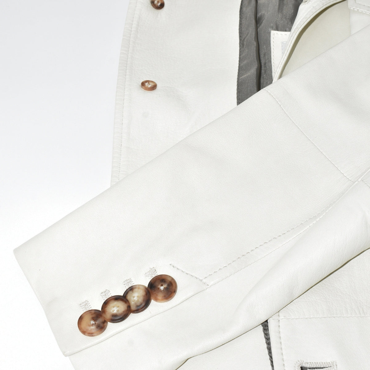 Off-White Leather Jacket (M)