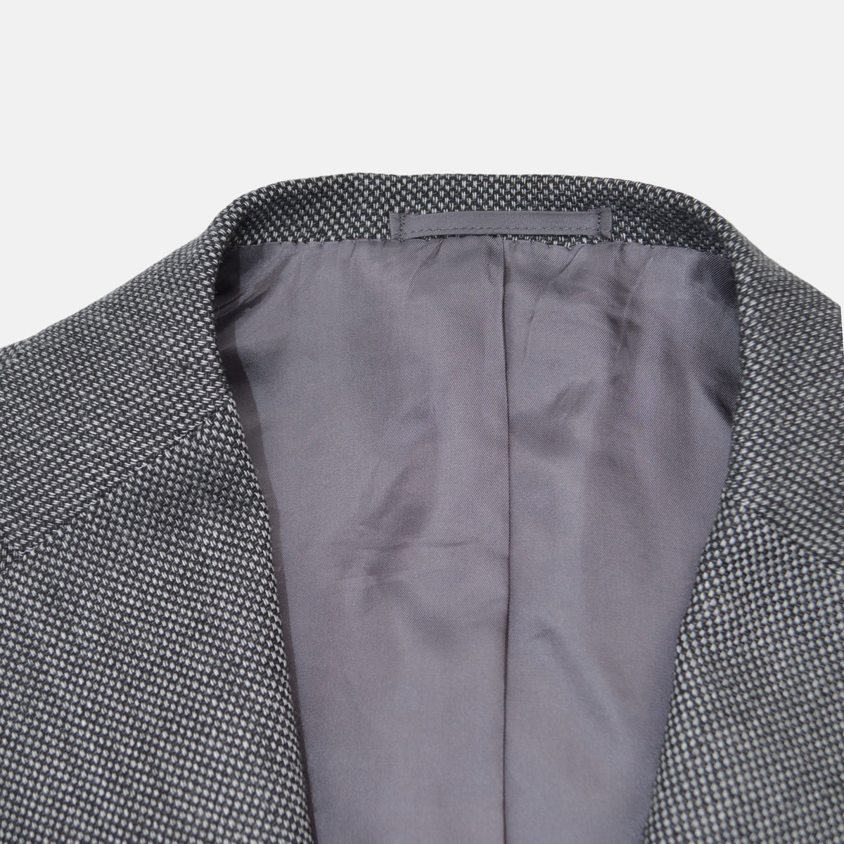Charcoal Patterned Wool Blazer