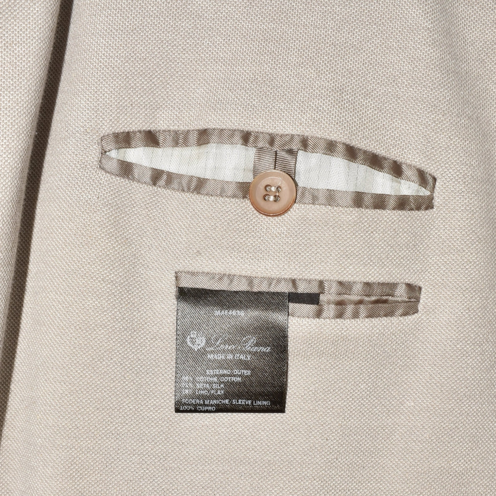 Beige Blazer made of Cotton/Silk/Linen (EU 54)