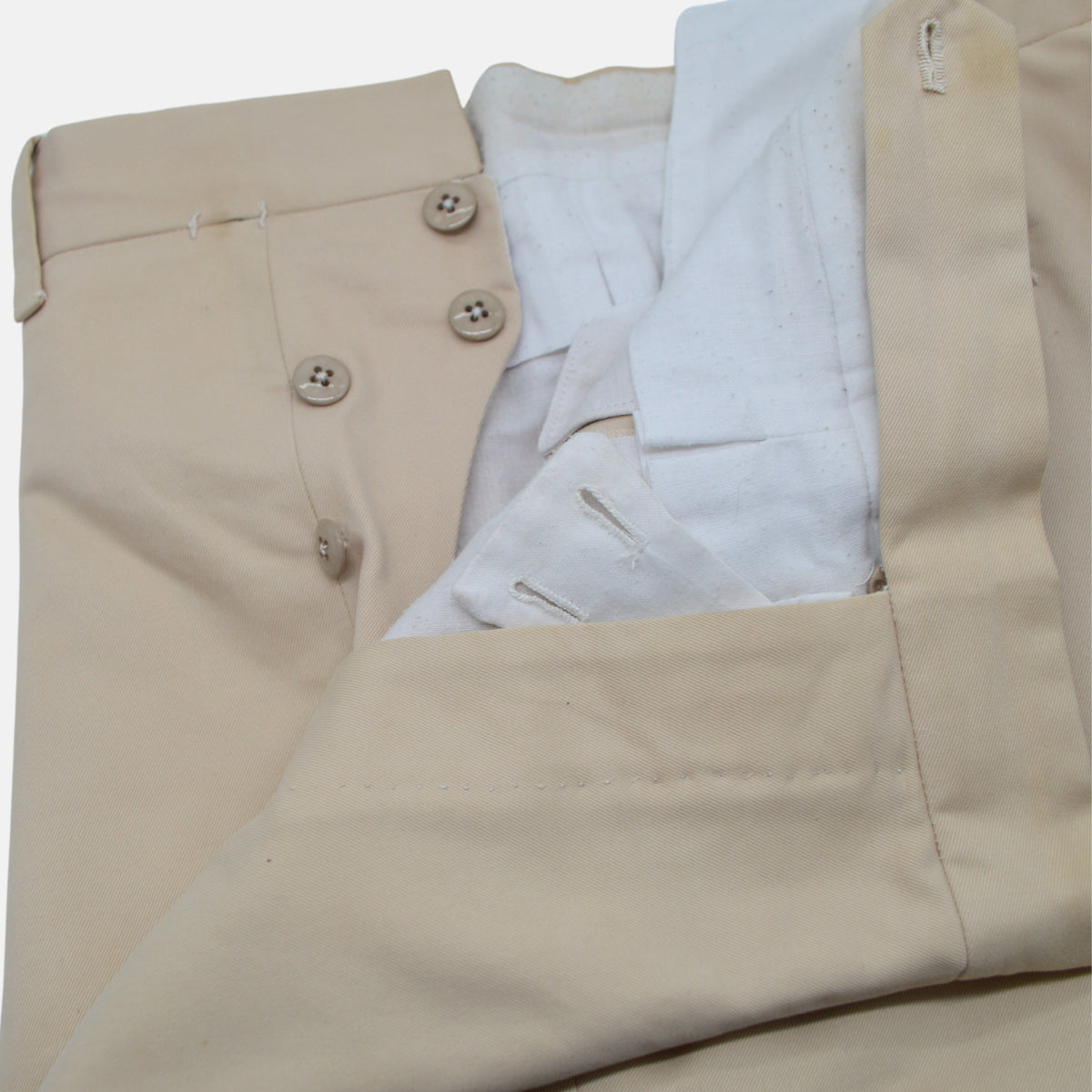 Cremefarbene Baumwollhose (W36)