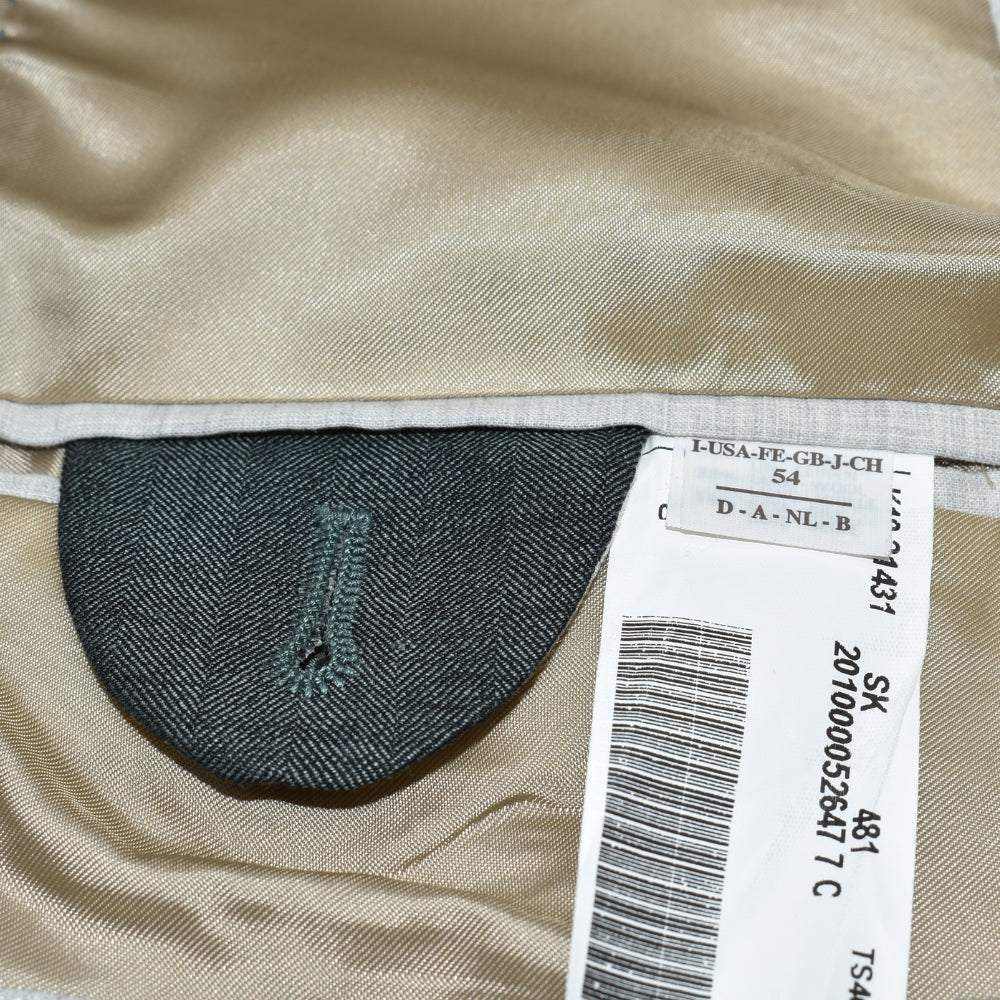 Grey Herringbone Blazer Wool