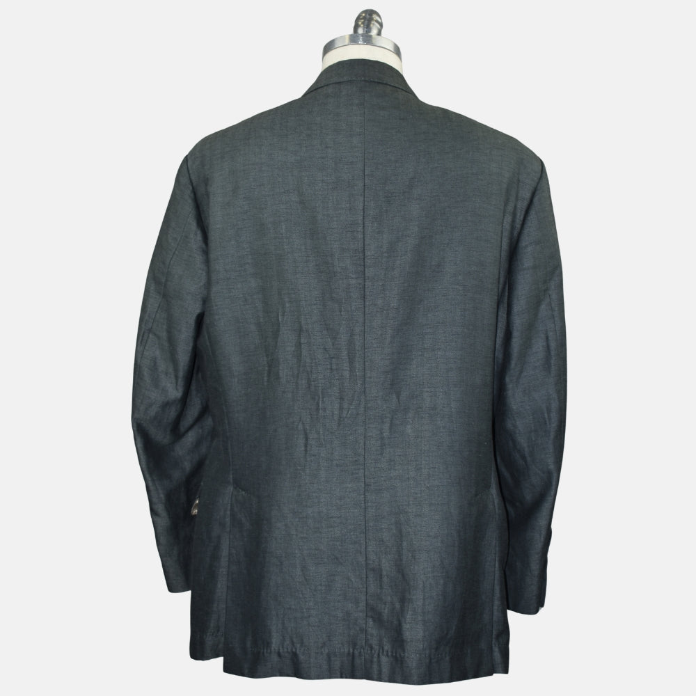 Grey Herringbone Blazer Wool