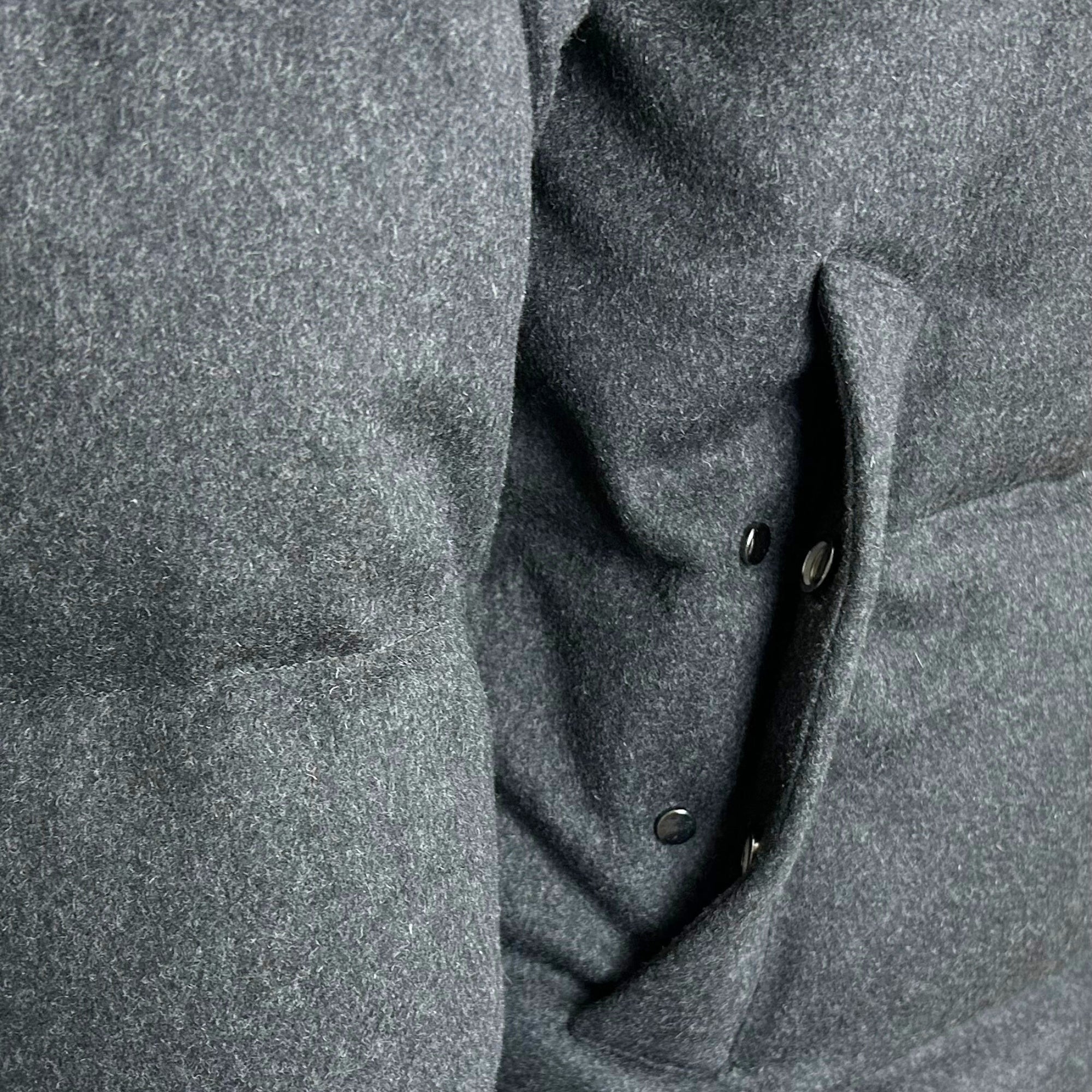 Charcoal  Down Jacket made of Wool/Nylon (M)