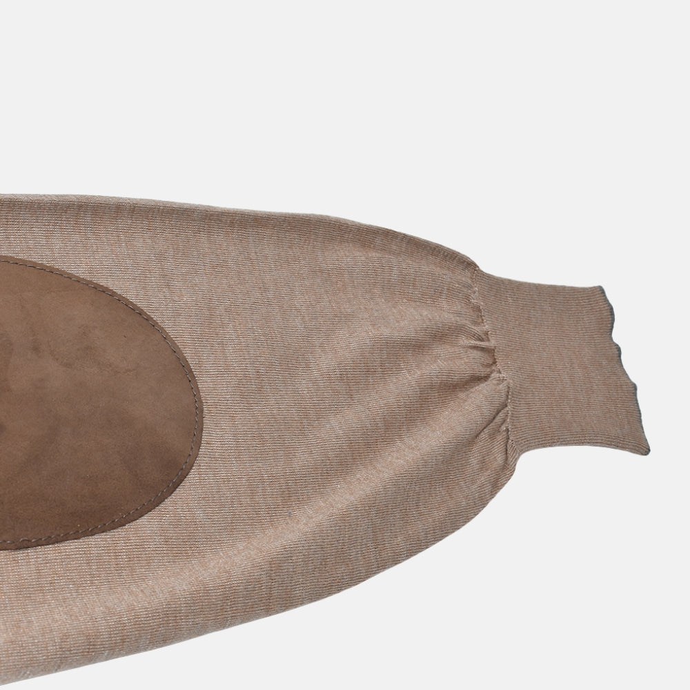 Beige Crewneck Cashmere Silk