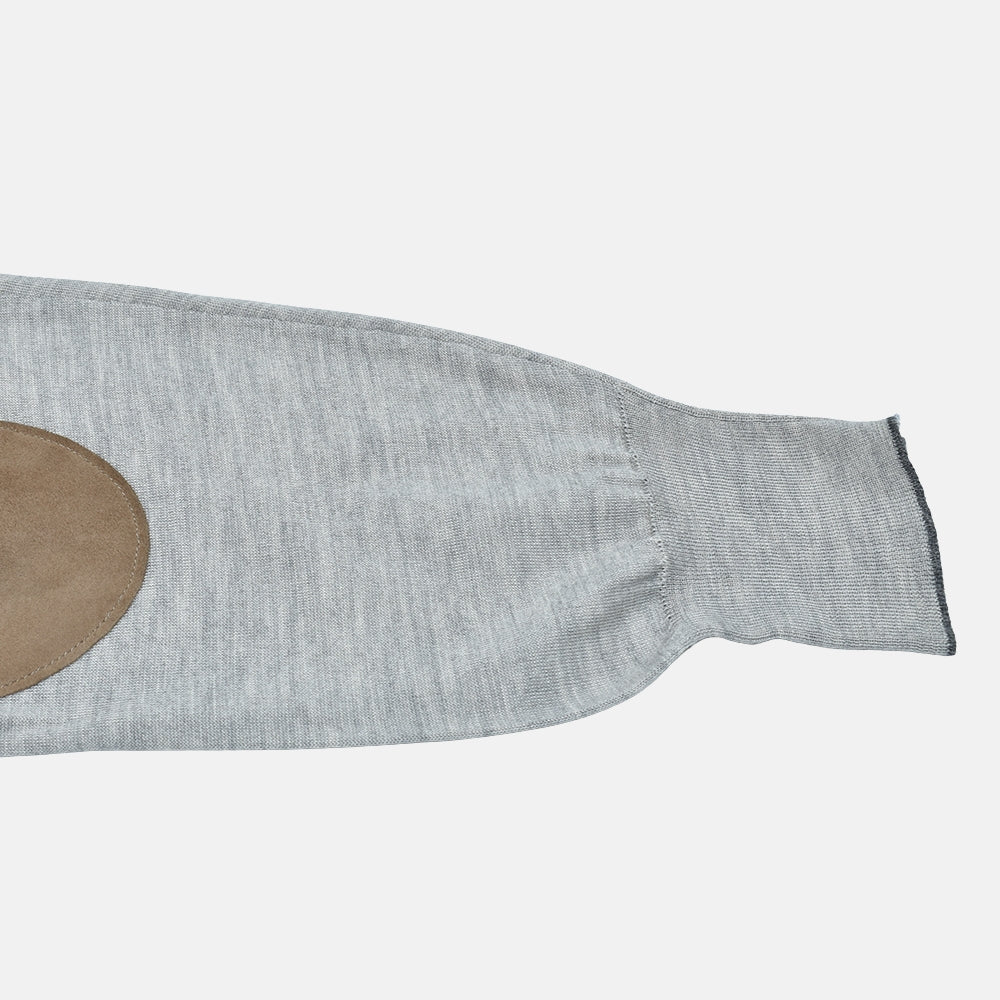 Grey Crewneck Cashmere/Silk