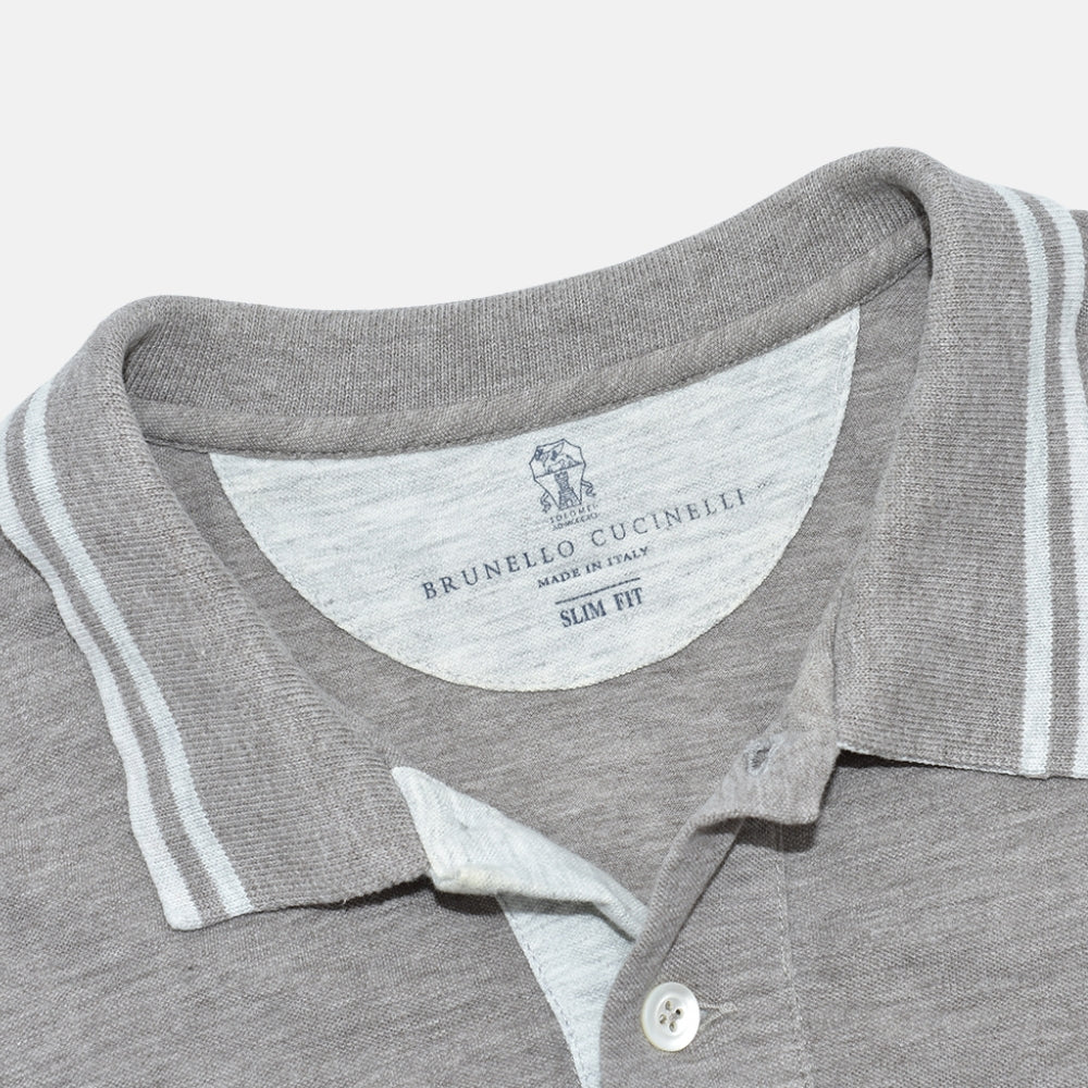 Taupe Cotton Polo