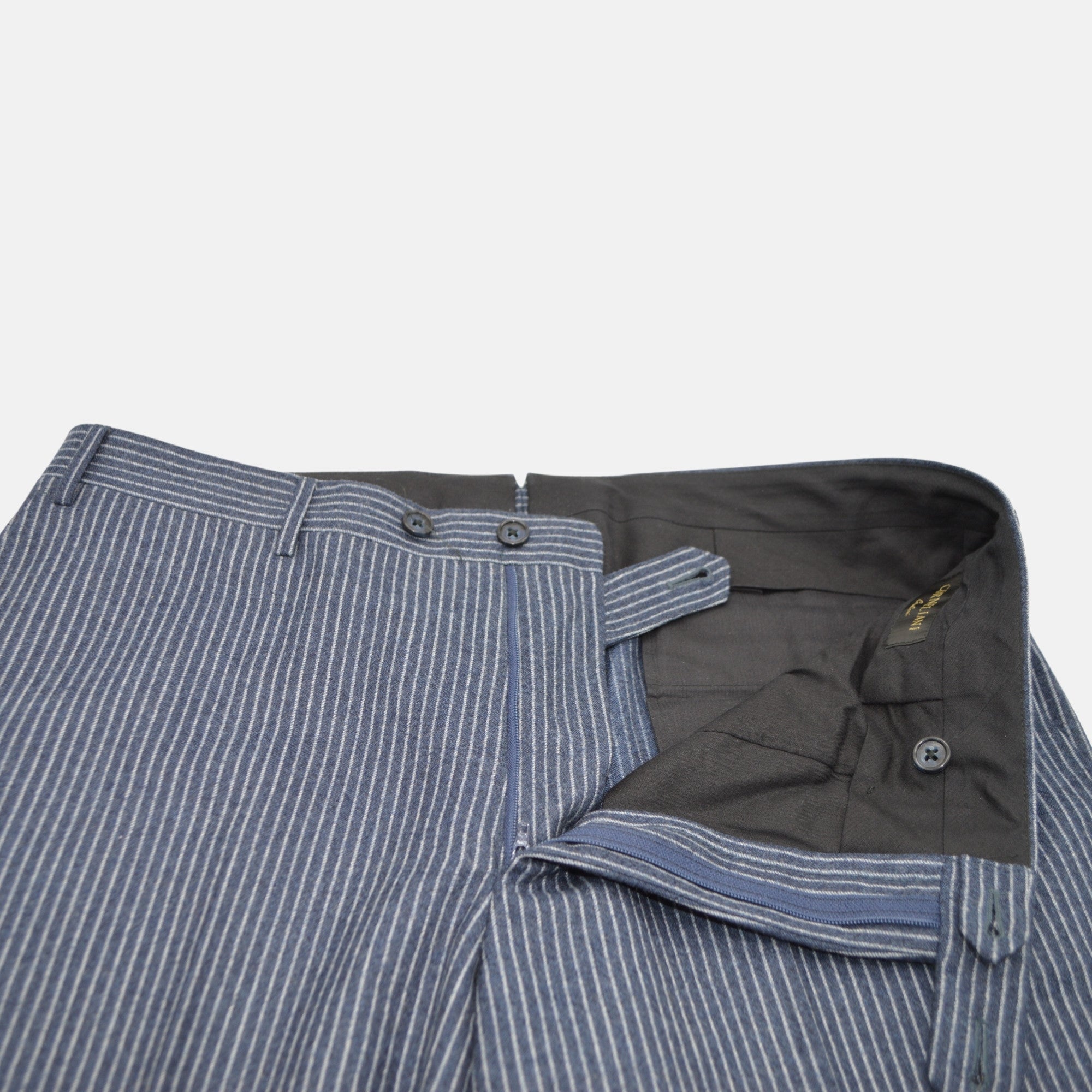 Blue/Grey Striped Suit made of Virgin Wool (EU 50)