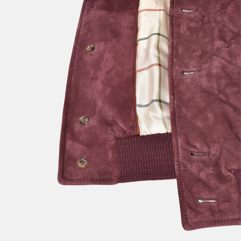 Bordeaux Vest made of Suede (L)