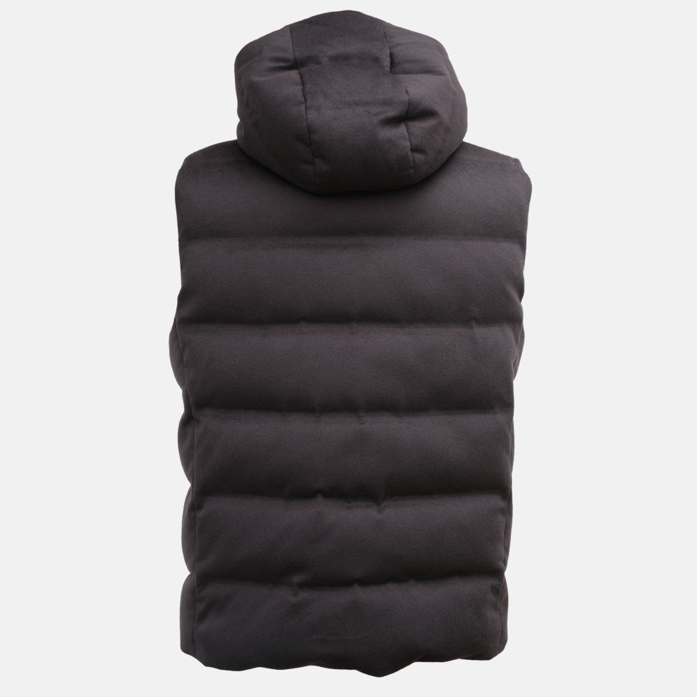 Dark Charcoal C.O.L.D. Cashmere Puffer Down Vest