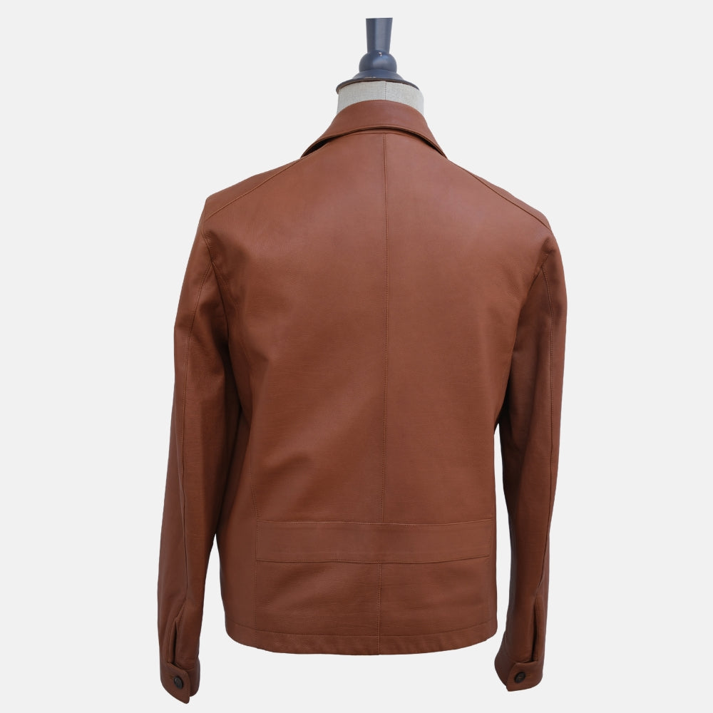 Brown Calf Leather Jacket