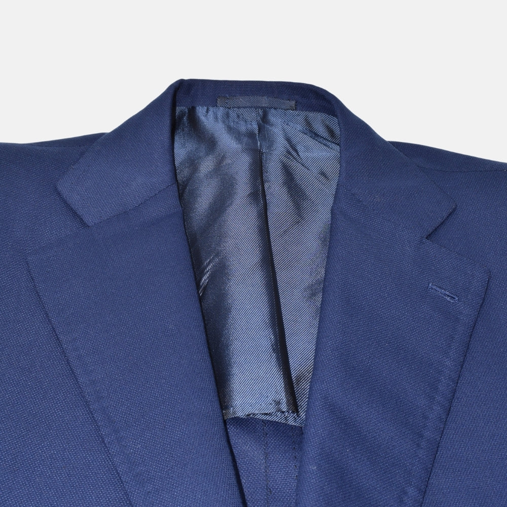 Blue Hopsack Wool Blazer (EU 56)