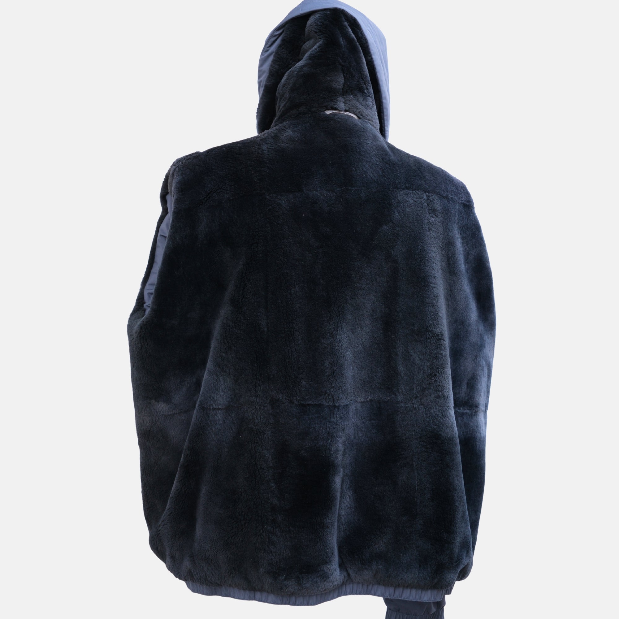 Blue Hooded Jacket made of Polyamide (3XL)