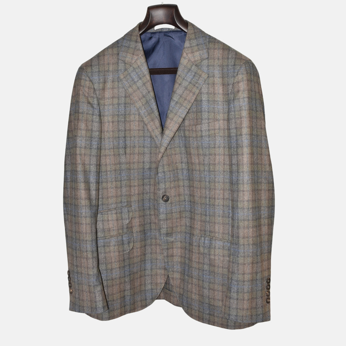 Checked Green Blazer Wool/Cashmere