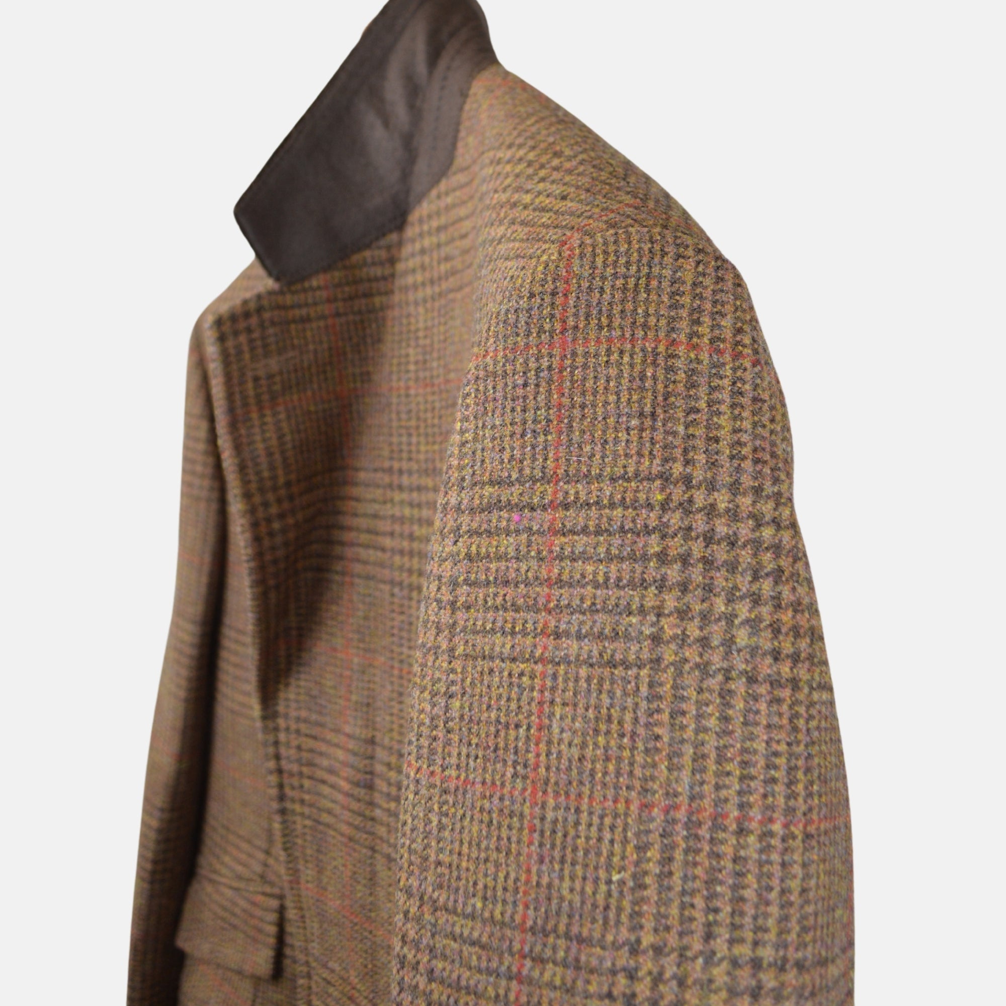 Brown Checked Coat made of Virgin Wool (EU 50)