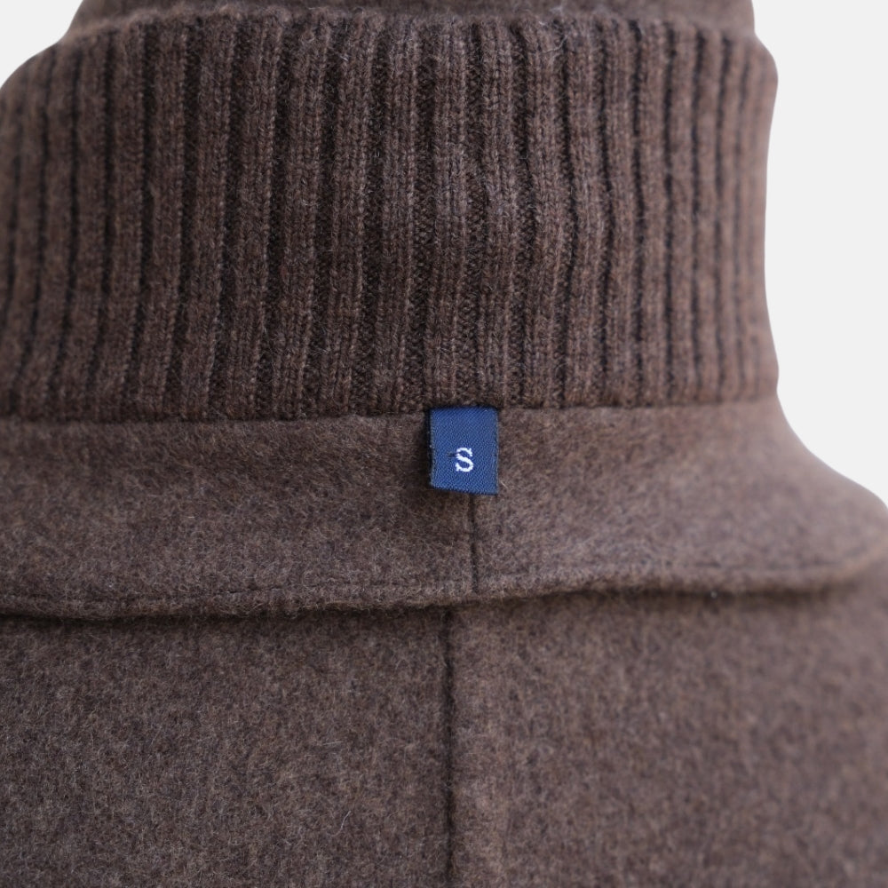 Brown Melange Baby Cashmere Coat (S)
