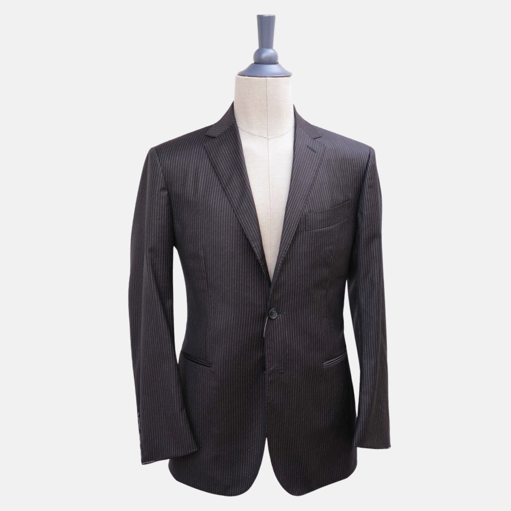 Charcoal Pinstriped Suit made of Wool (EU 48)