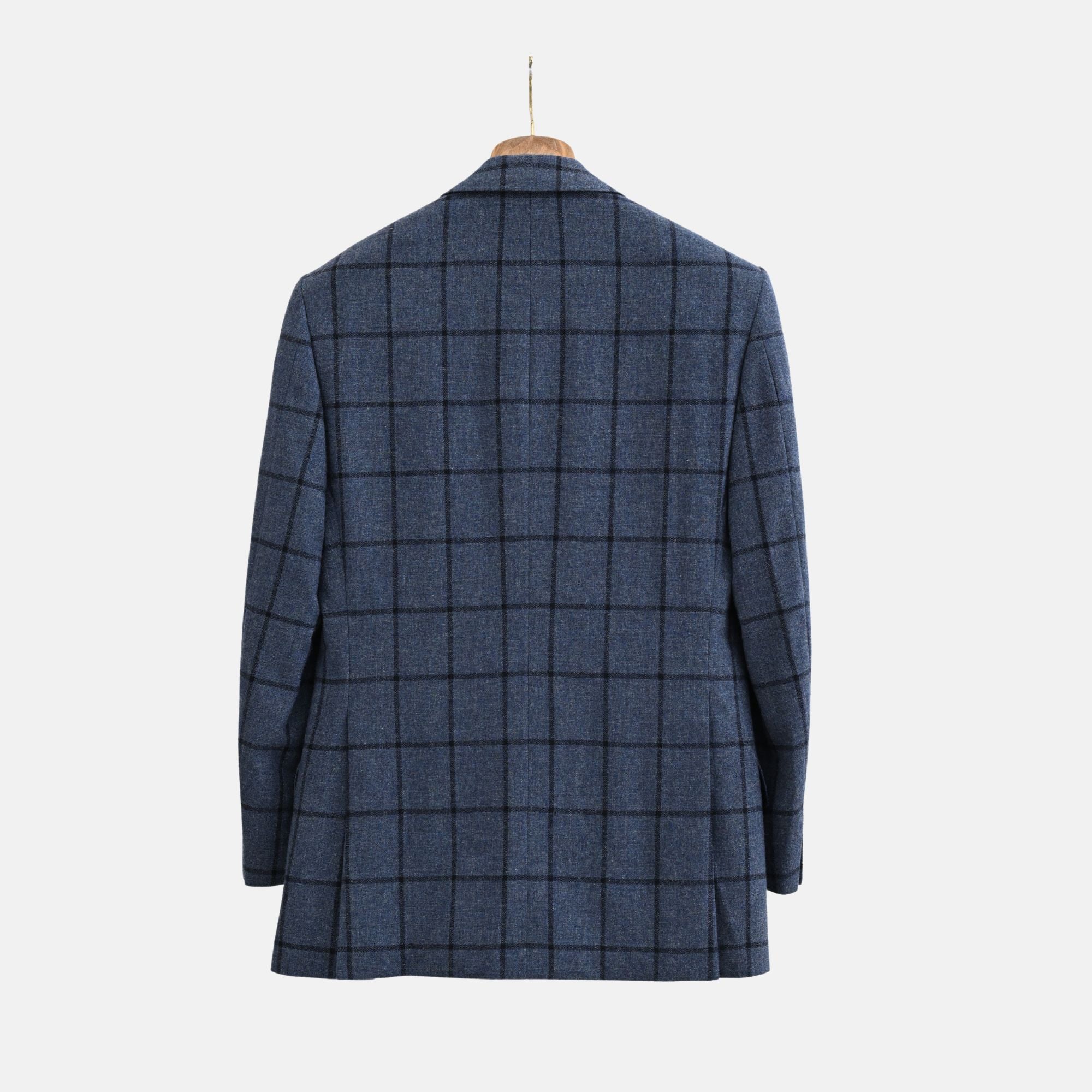 Blue Window Pane Blazer made of Wool/Cashmere (EU 48)