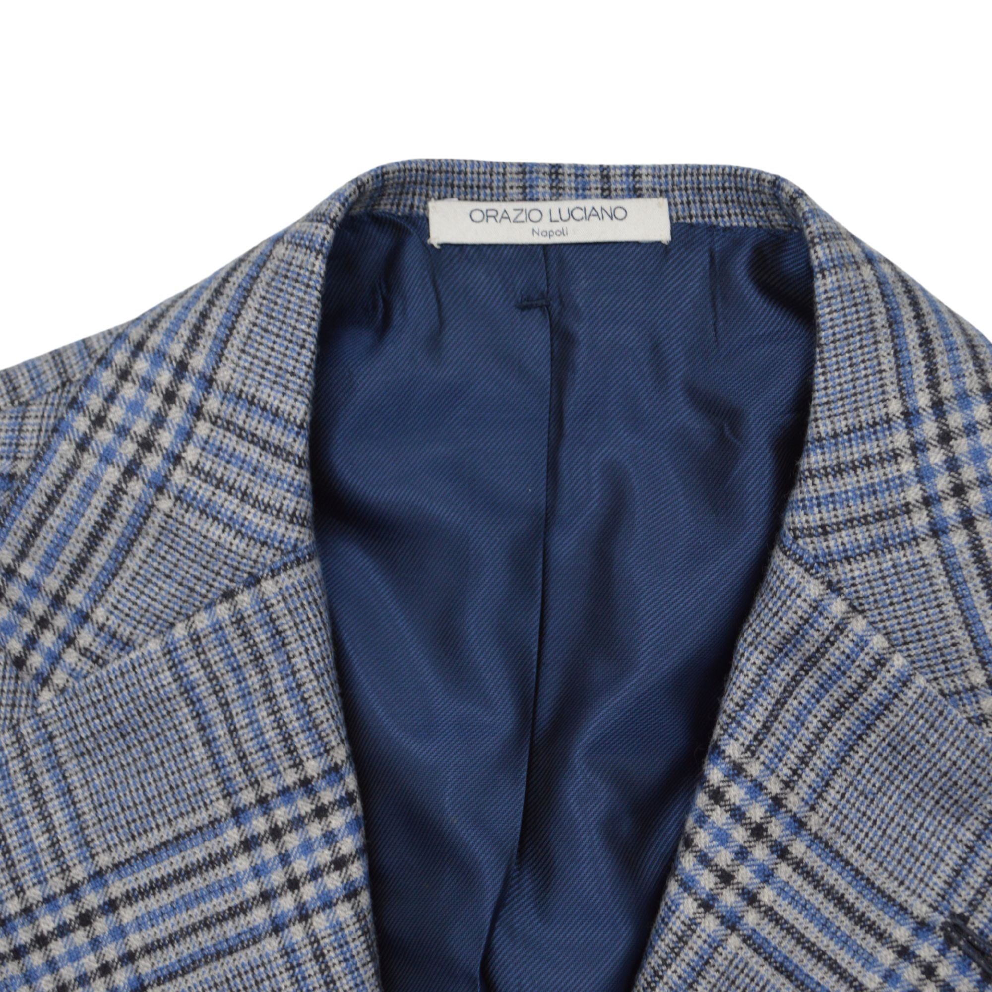 Blue Patterned Blazer made of Cashmere (EU 52)