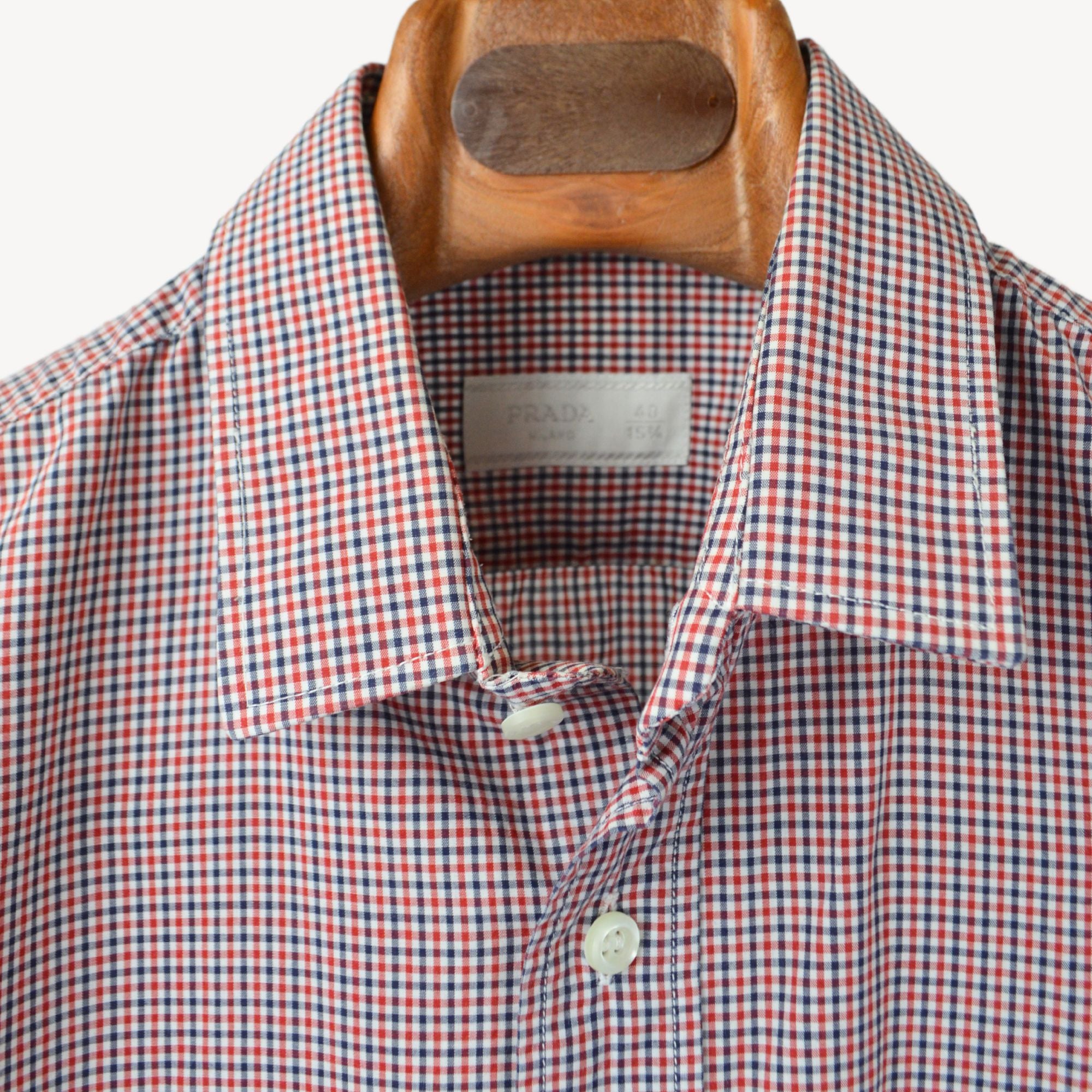 Blue/Red Checked Cotton Shirt (EU 48)