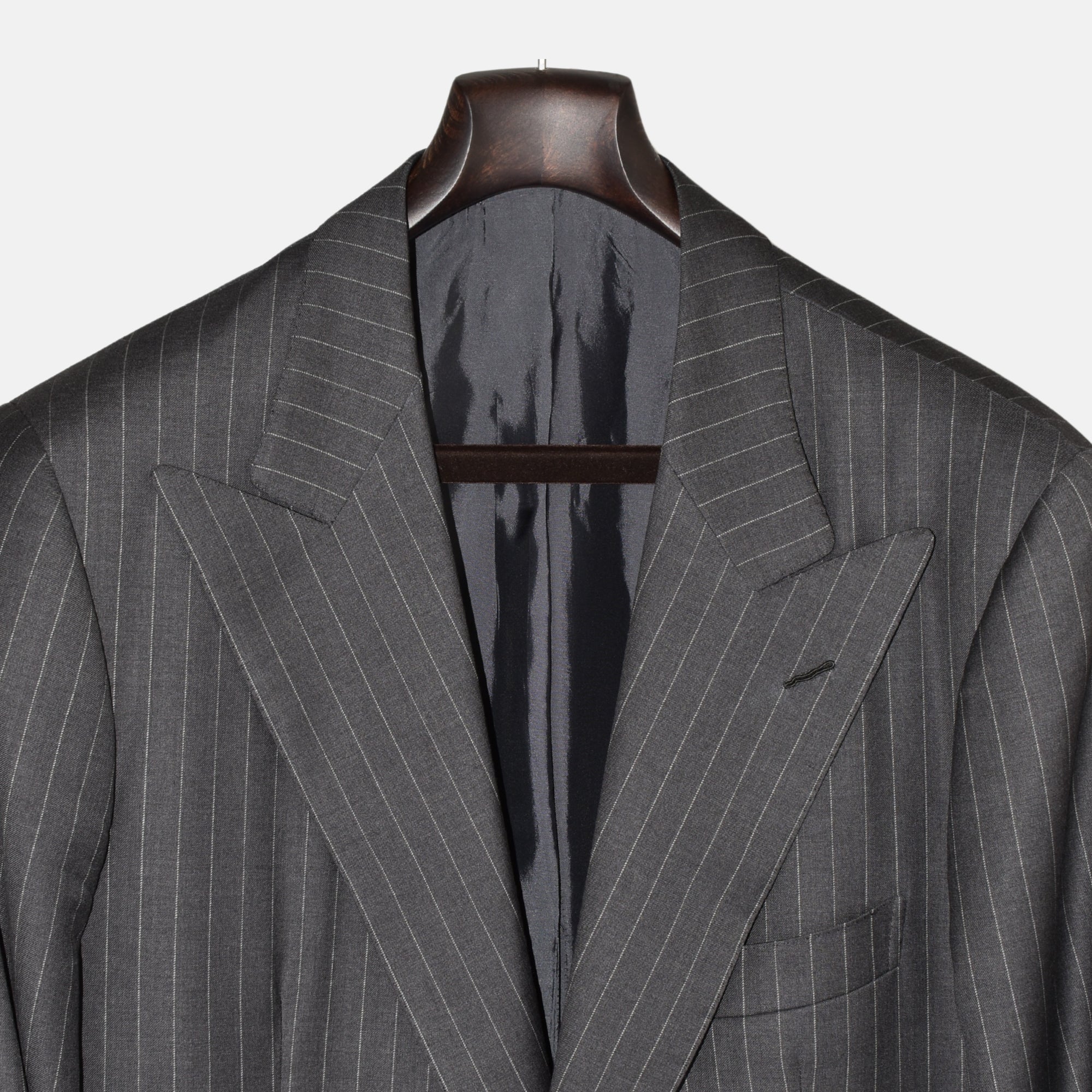 Antracite Striped  Suit made of Wool (EU 52L)