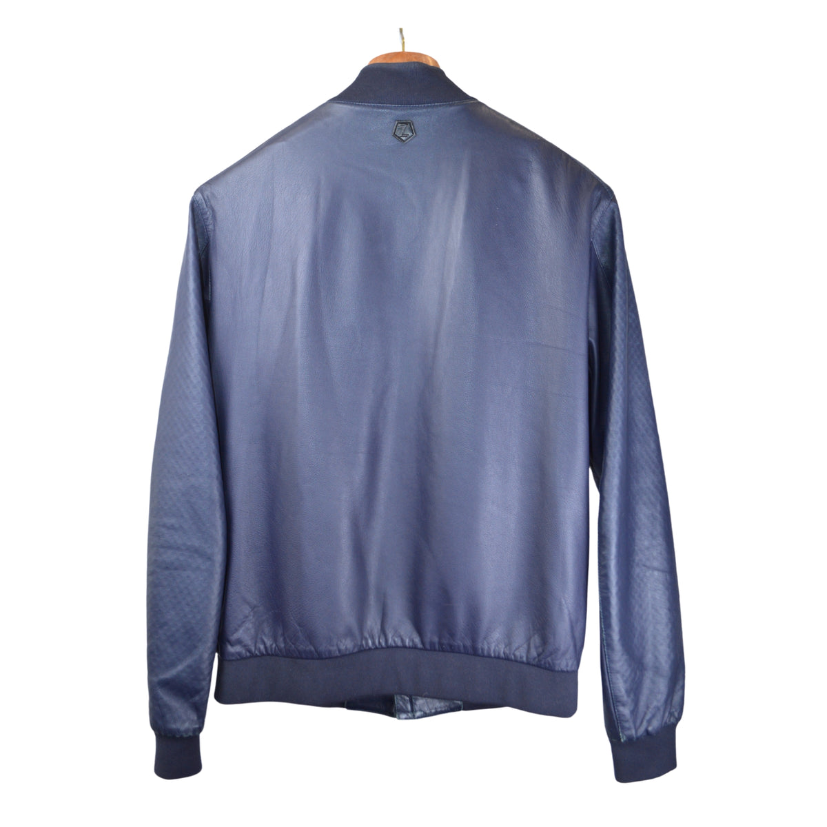Dark Blue Jacket made of Leather (M)