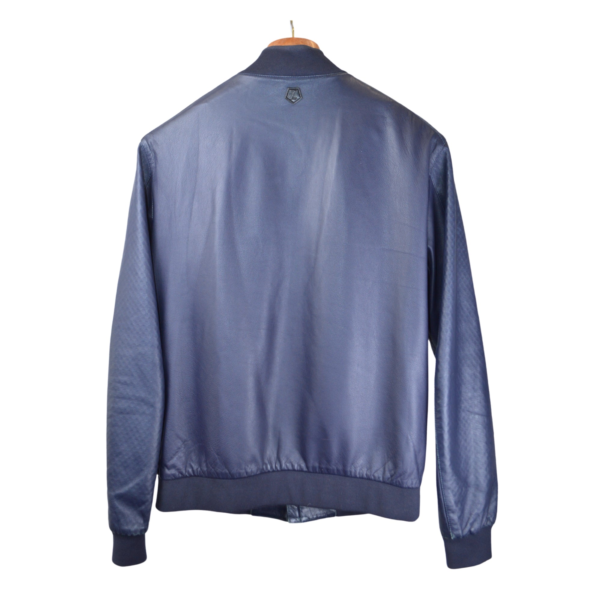 Dark Blue Jacket made of Leather (M)