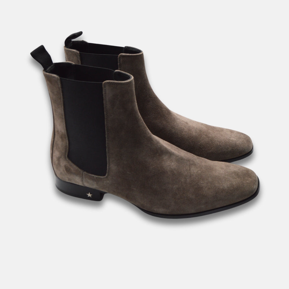 Graue Chelsea-Stiefel aus Wildleder (EU 42)