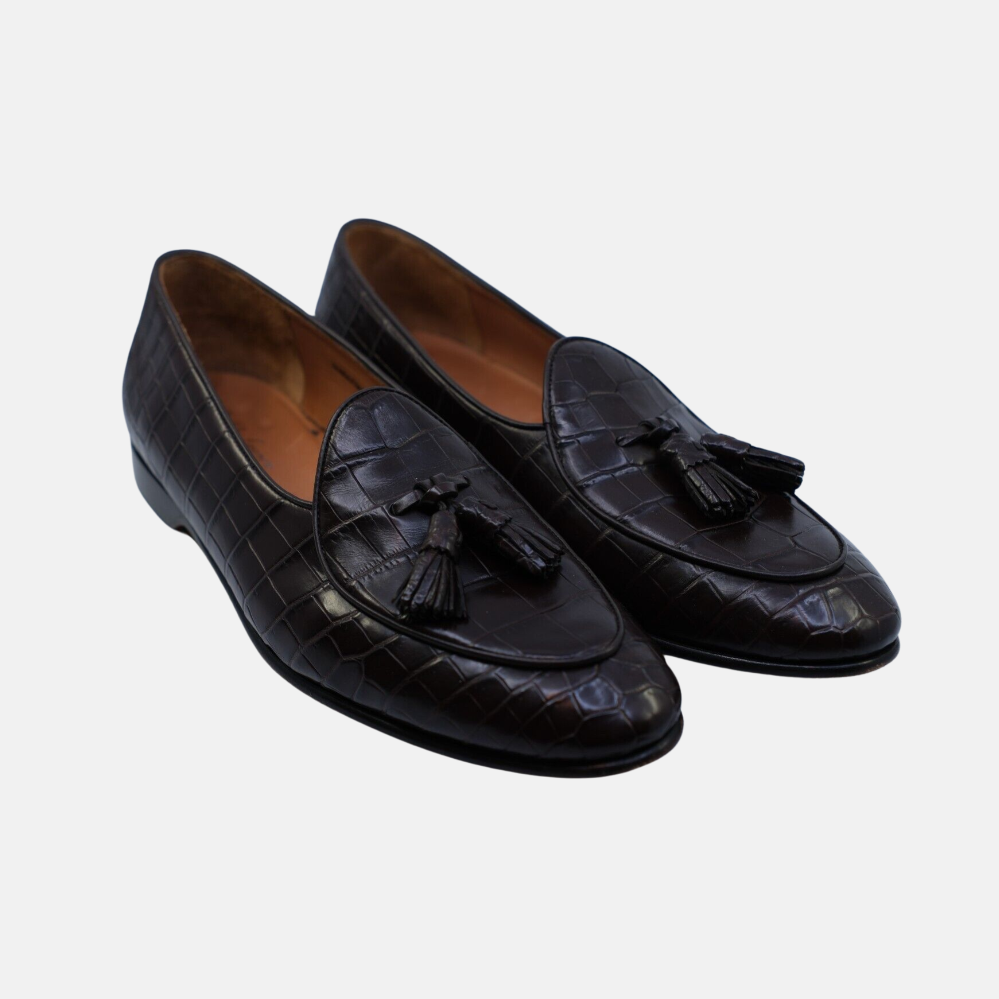 Dark Brown Alligator Loafers (EU 45)