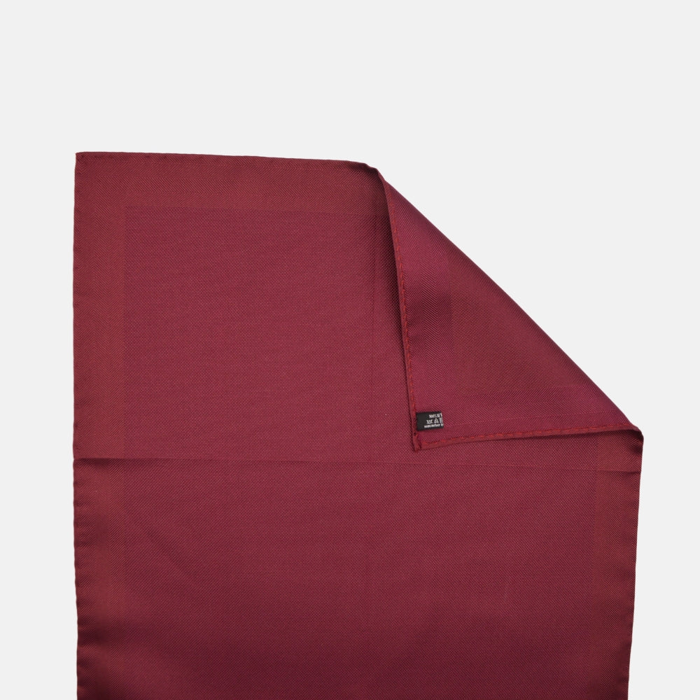 Bordeaux Silk Pocket Square