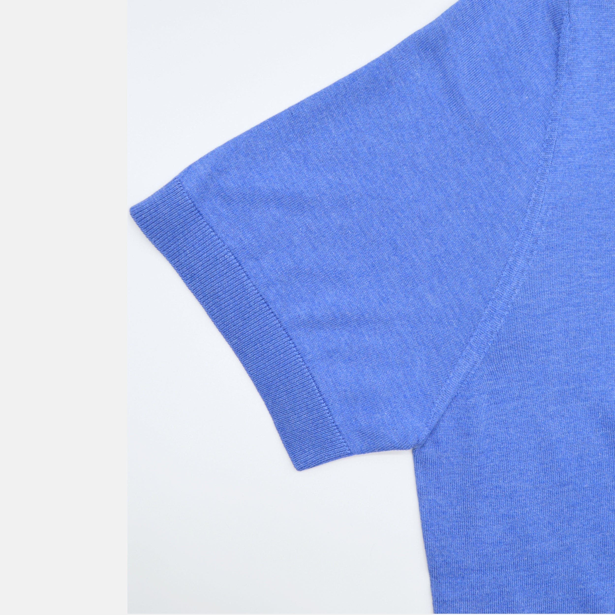 Blue Poloshirt made of Silk (EU 50)