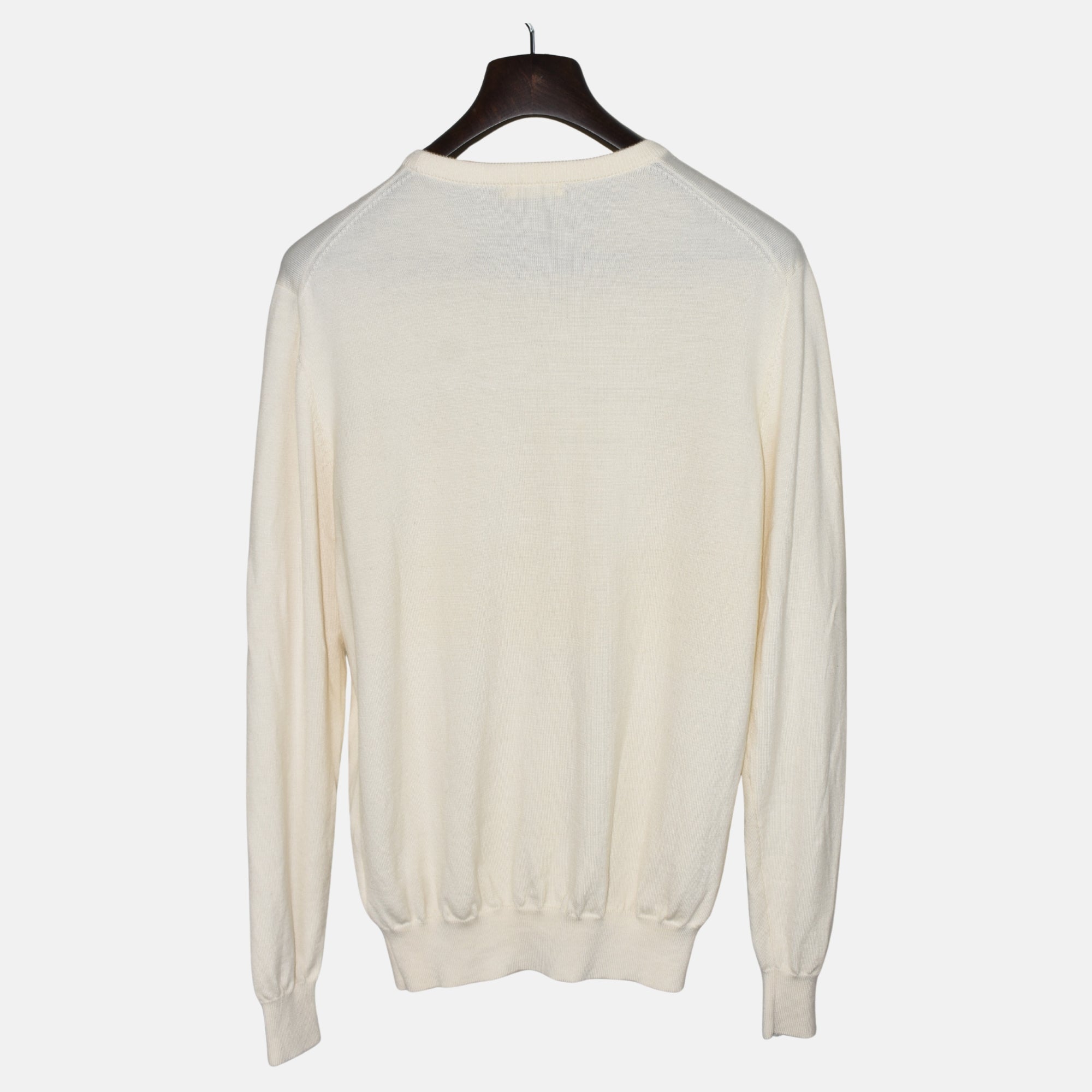 Cream Sweater made of Merino Wool (XL)